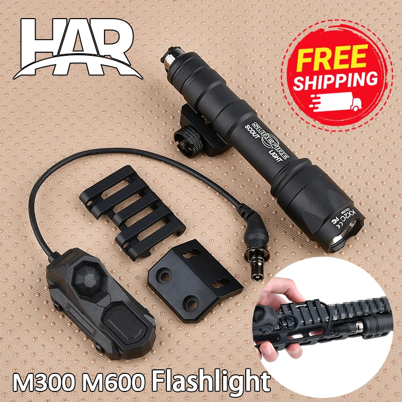 WADSN Airsoft Surefir M600C M600 M300 M300AWeapon Flashlight Fit Mlok Keymod SMR Rail Base Hunting Airsoft WeaponFlashlightMount