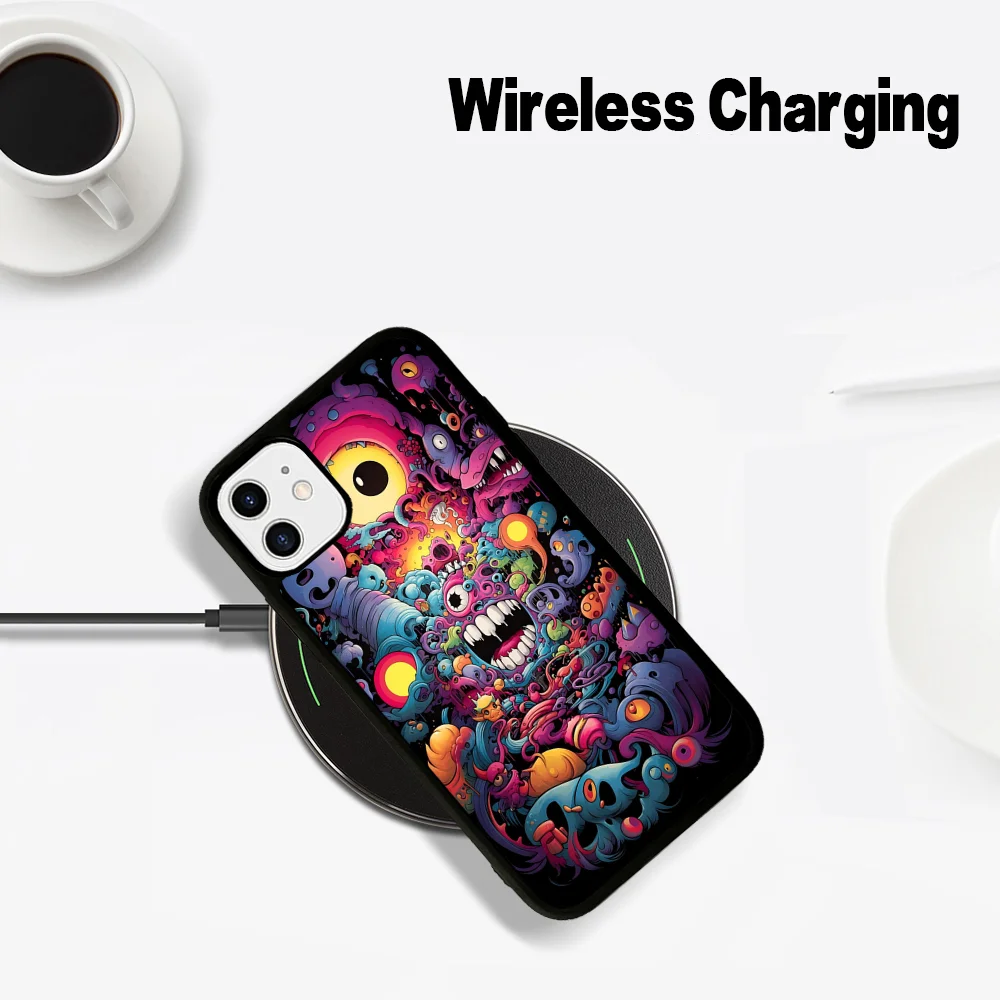 

Weird Trippy Mushroom Psychedelic Art Phone Case Magesafe Magnetic Wireless Charge Case For iPhone 13 14 15 Pro Max Plus Mini