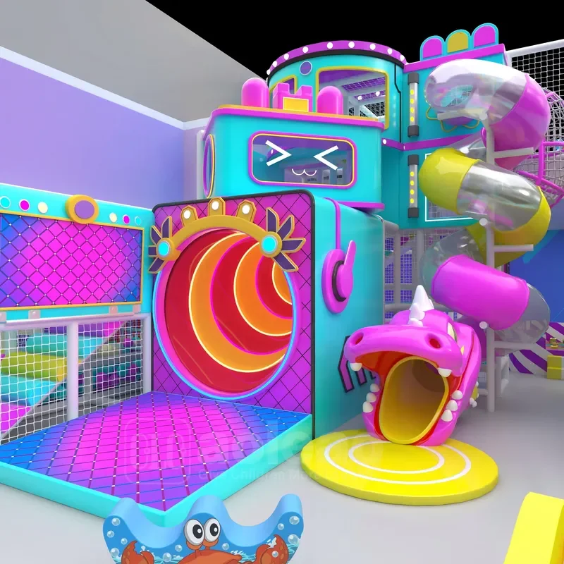 Aoleao Custom Fashion Trendy Ball Pool Slides Trampoline Play Combination Indoor Playground Kids Commercial CE TUV Certified