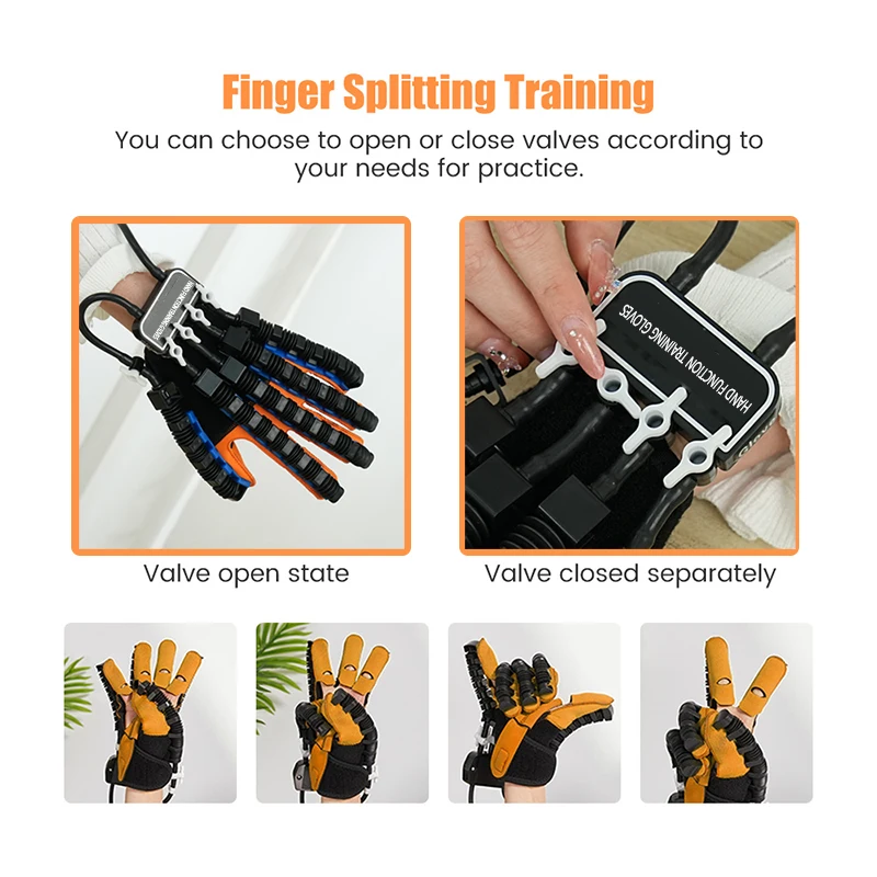 Protable Rehabilitation Robot Gloves Stroke Hemiplegia Glove Cerebral Training Device Finger Exerciser Hand Function Recove