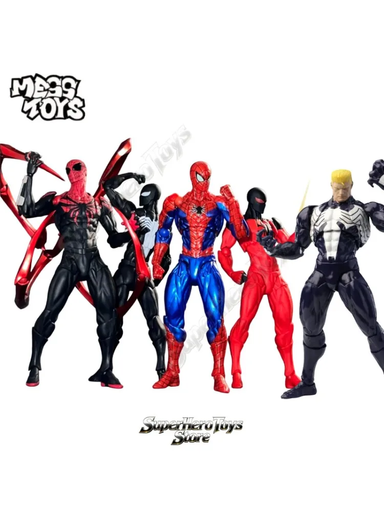 Wysyłka w 24 godziny Messtoys Spider-Man NOWY Venom Lethal Neighbor Spider-Man Symbiotyczny Czarny Kombinezon Figurka Akcji Anime Prezent Zabawki — 2