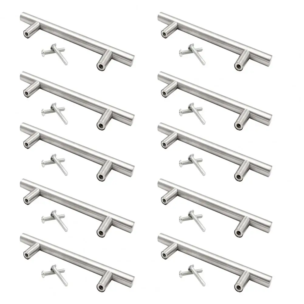 

Furniture Handle Kitchen Drawer Pulls Modern Cabinet Handles Sleek Furniture Hardware for Cupboards Doors Set of 10 Polished