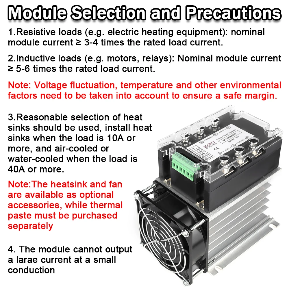 Three Phase Solid State Relay Voltage Regulator Module Power Regulator Thyristor AC380V  25A-400A SSR Fully Isolated Intelligent