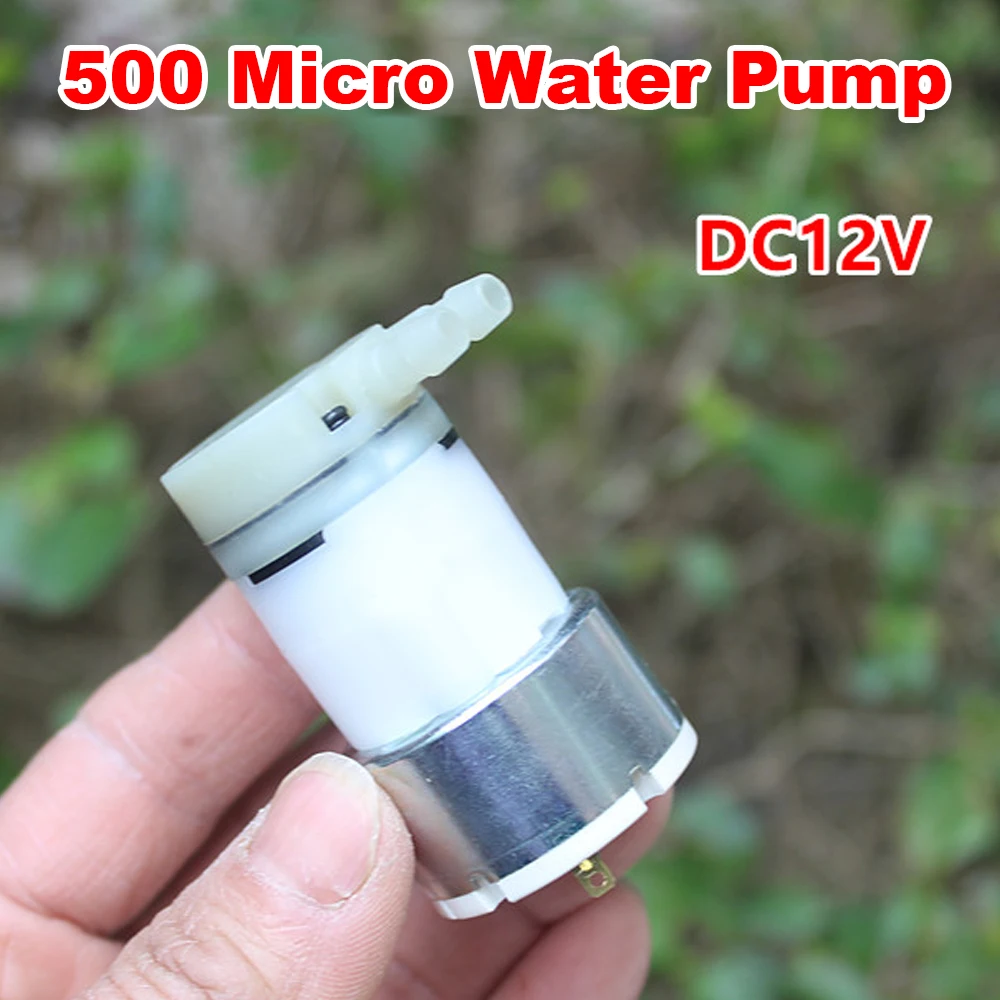 1PC 500 Micro Water Pump Motor DC 7V-12V Self Priming Pump Silent Electric Diaphragm Pump Large Flow Side interface