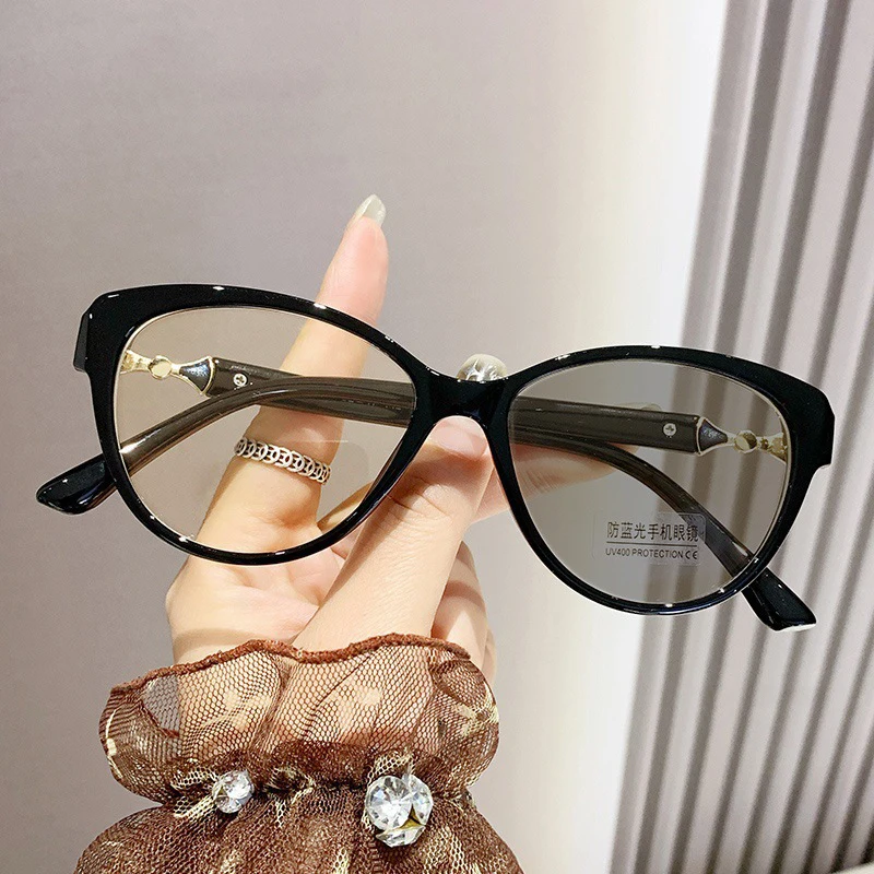 Color-changing Myopia Glasses Handsome Anti-ultraviolet Shading Near Sight Glasses Round Frame Women Short-sighted Eyeglasses