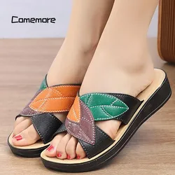 Comemore Soft Women's Shoes Slip on Sandal Woman Slipper Zapatillas Mujer Footwear Female 2024 New Comfortable Sandals for Women