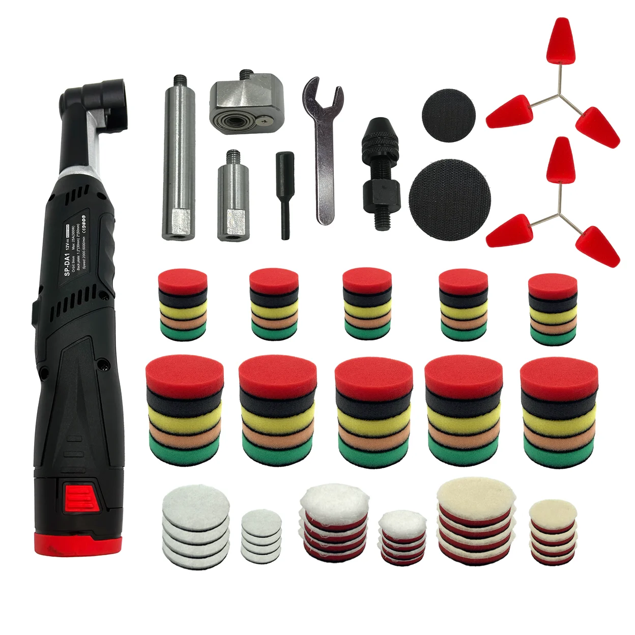 89 PCS Cordless Polisher Kit With 12V DC Car Buffer Mini DA Polisher Car Polishing Machine Professional Car Polisher