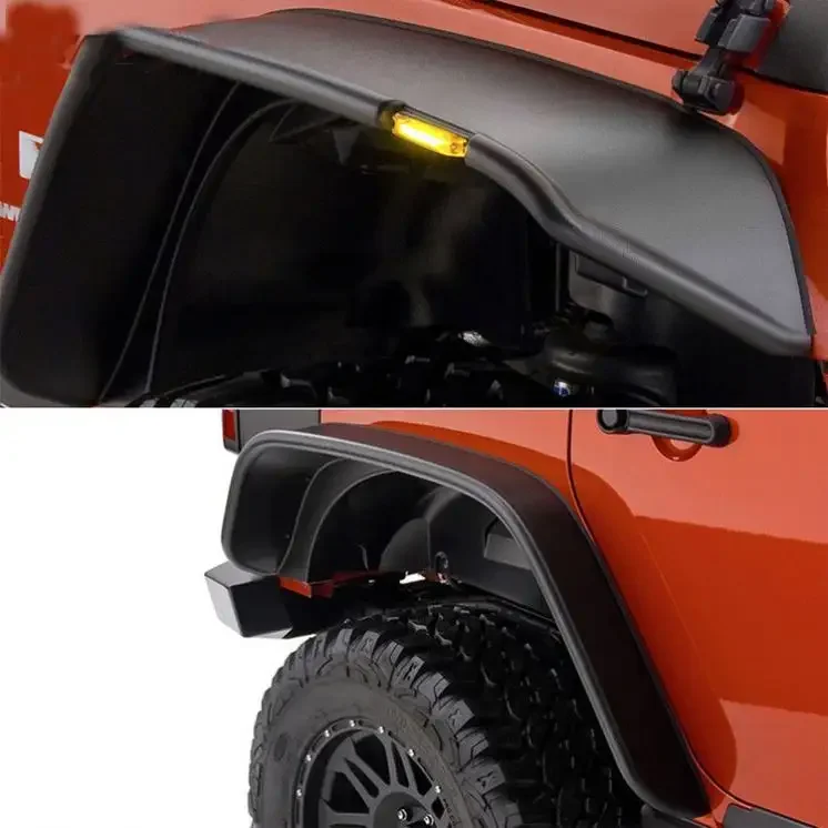 High Quality Flat Style Front And Rear Fender Flares for Jeep Wrangler JK 2007-2017