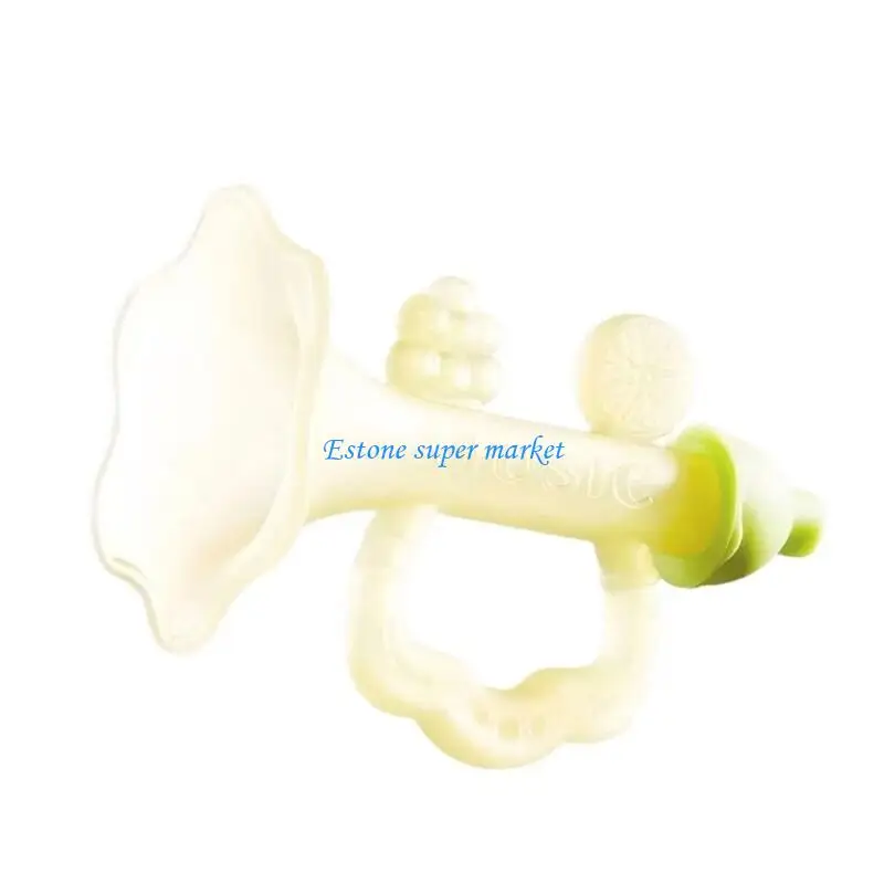 090B Baby Chew Toy with Textured Silicone Zones and Flared Grip for Teething Stage