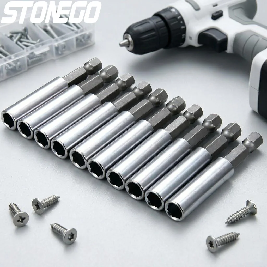 1PCS 10PCS 60mm Magnetic Screwdriver Bit Holder 1 4 Inch Hex Shank Extension Adapter Bits Tips Tools for Screws Drill Repair