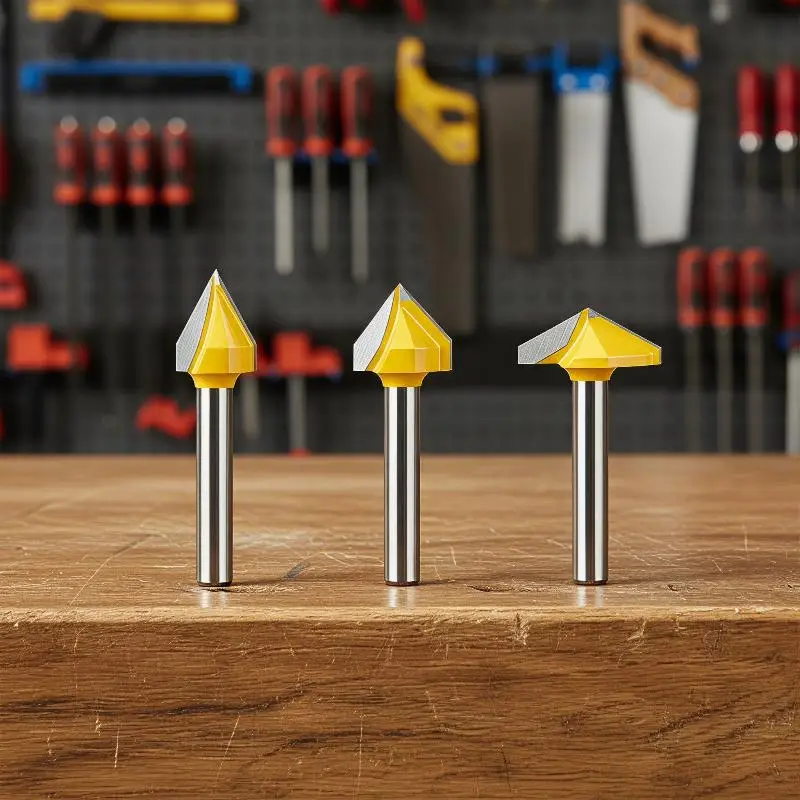 V Groove Router Bit Carbide Point V Shape Milling Cutter Wear Resistant Woodworking Engraving Carving Tool