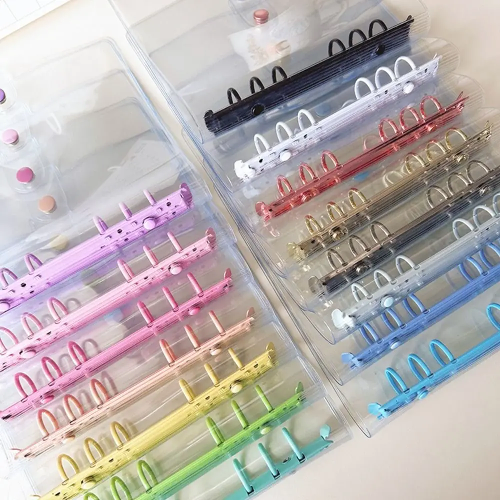 A6เครื่องผูกโปร่งใส PVC ทรงสี่เหลี่ยมสำหรับบัญชีเปลือก6รูเครื่องผูกสีจากโรงงานนี้ขายตรง