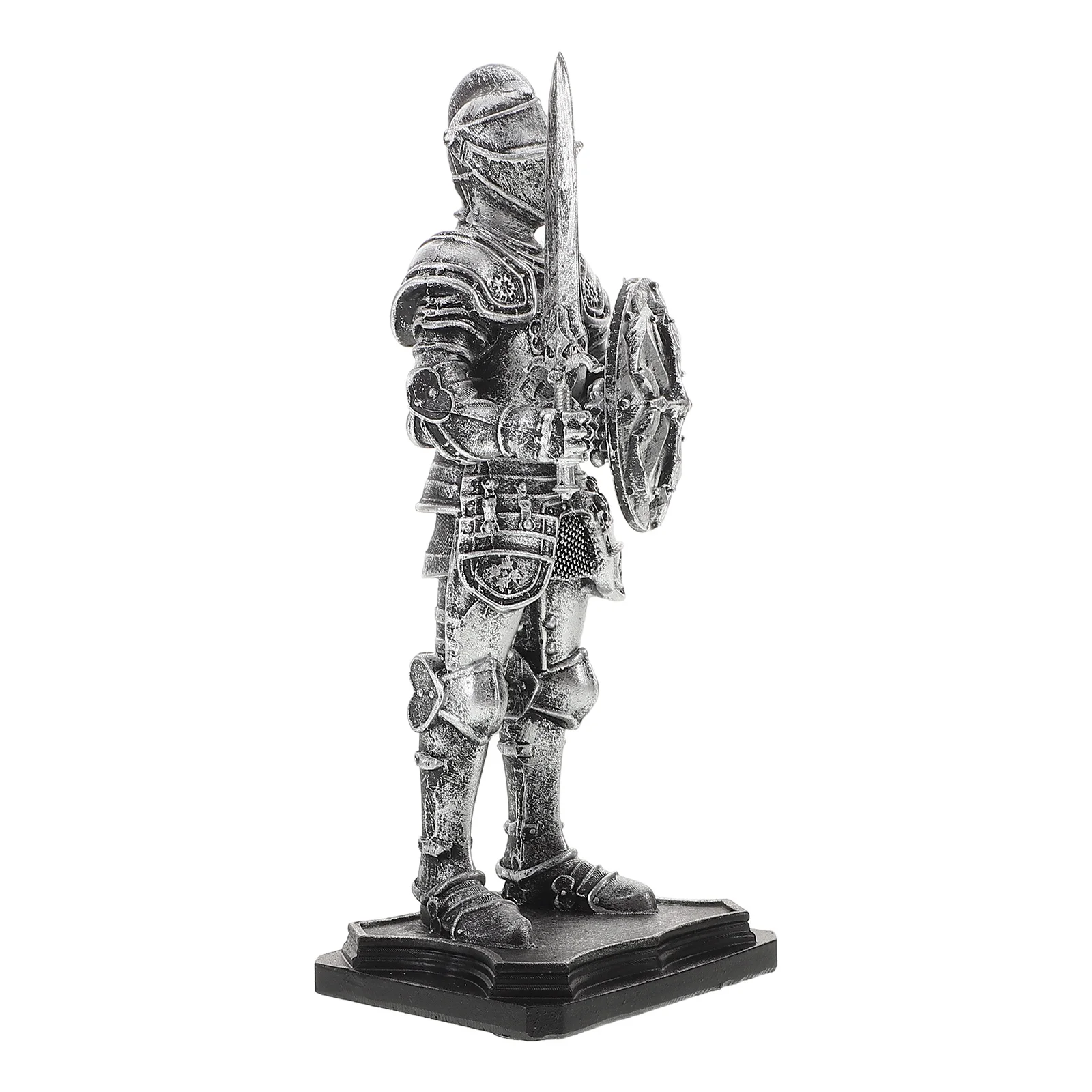 

Vintage Resin Knight Sculpture Medieval Soldier Statue Decorative Ornament for Home Office Bookshelf Decoration
