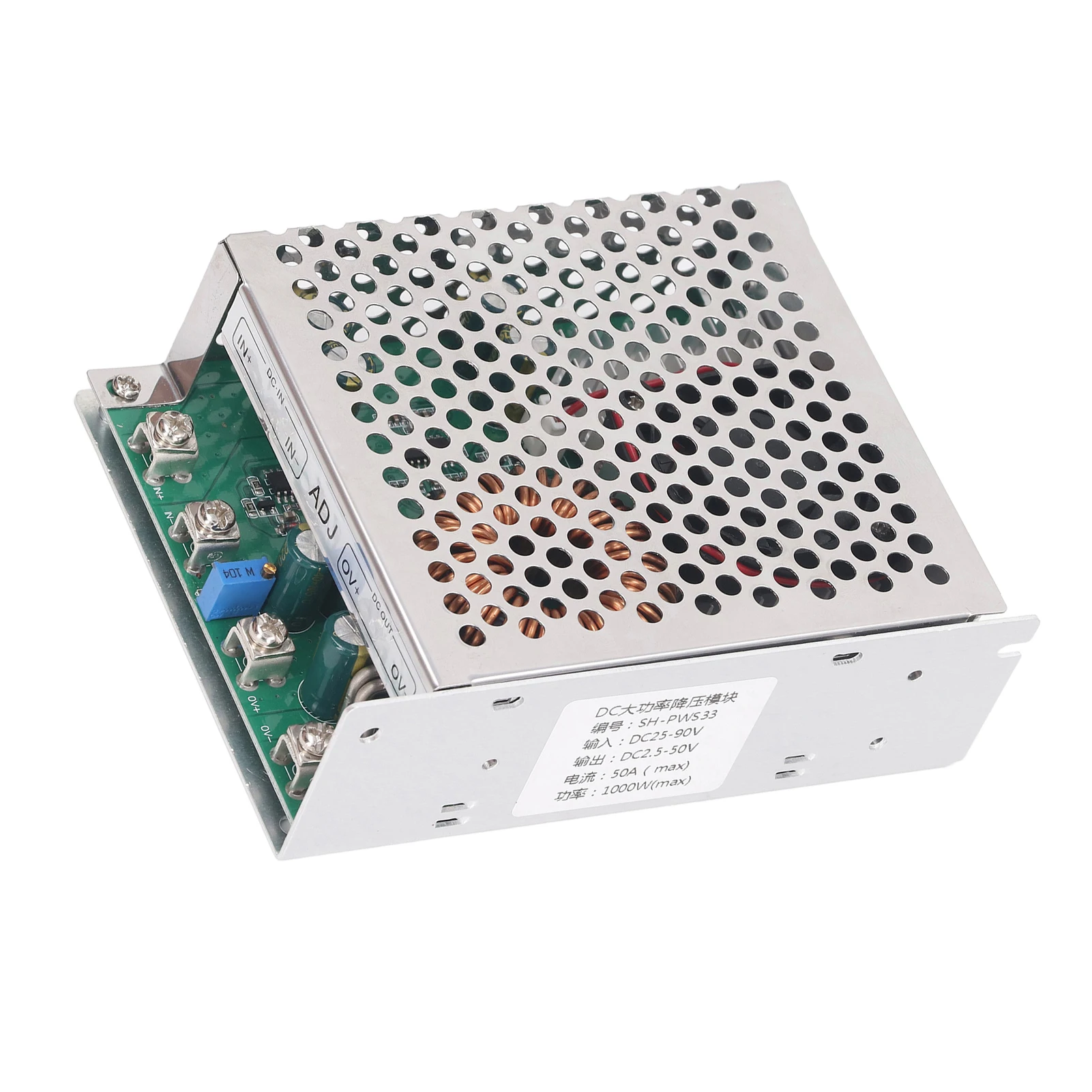 to   Module 50A 1000W DC25‑90V Input DC2.5‑50V Output Adjustable  Converter Module with Cooling Fan  Module