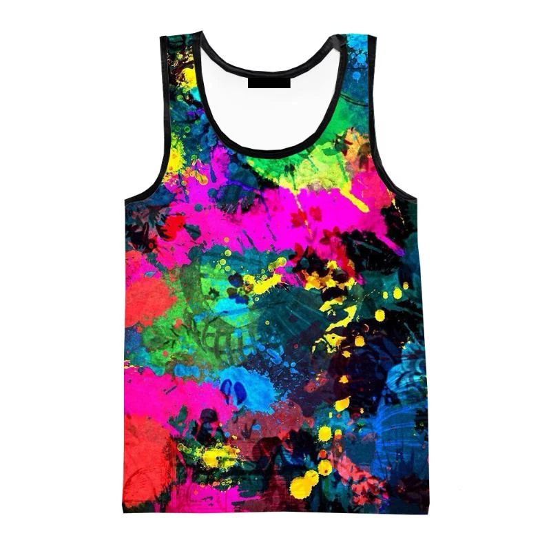 New Graffiti 3d Printed Tank Tops Men Women Fashion Floral Shirts Y2k Tops Graphs T-shirts Kid Sports Gym Hawaii Beach Vest Tees