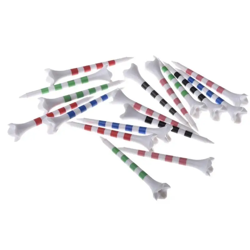 652F 20Pcs/pack More Distance Consistent Height Golfs Tees 70mm 83mm Plastics Golfs Tees for Golfs Driver Training