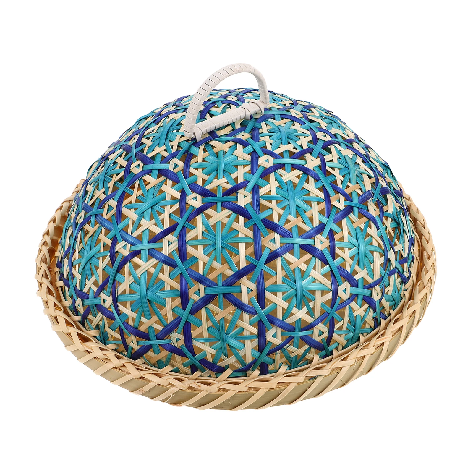 

Bamboo Woven Food Cover Durable Vegetable Nets Outdoor Picnic Bread Basket Plate Covers Party Tent Cake Shield Lightweight