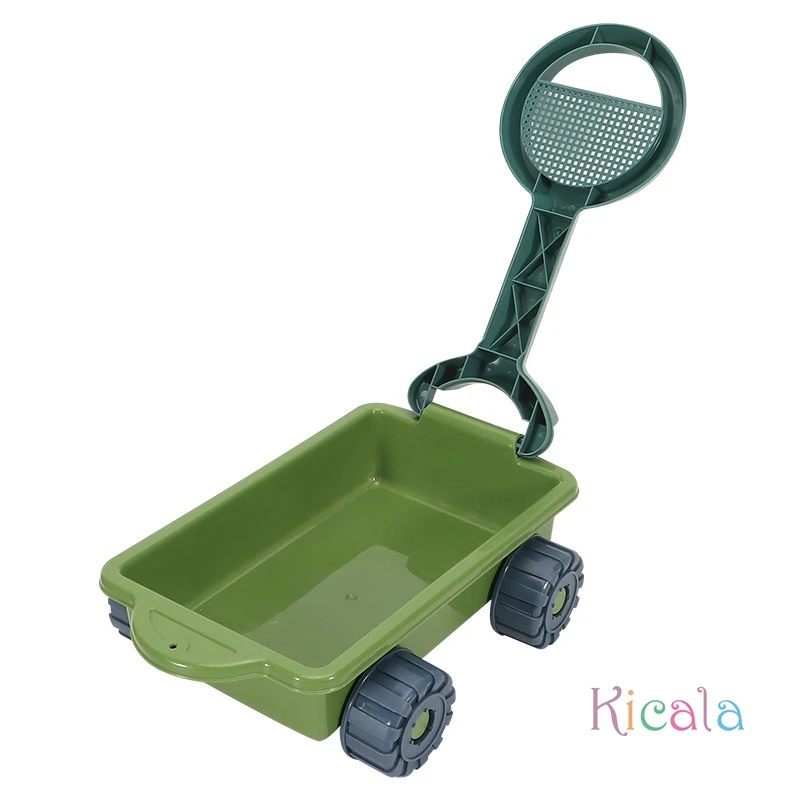 Jouets de plage dinosaure, ensemble de bac à sable, jouets d'extérieur pour creuser du sable, camion à benne basculante dinosaure avec pelle, râteau, arrosoir et moules à sable