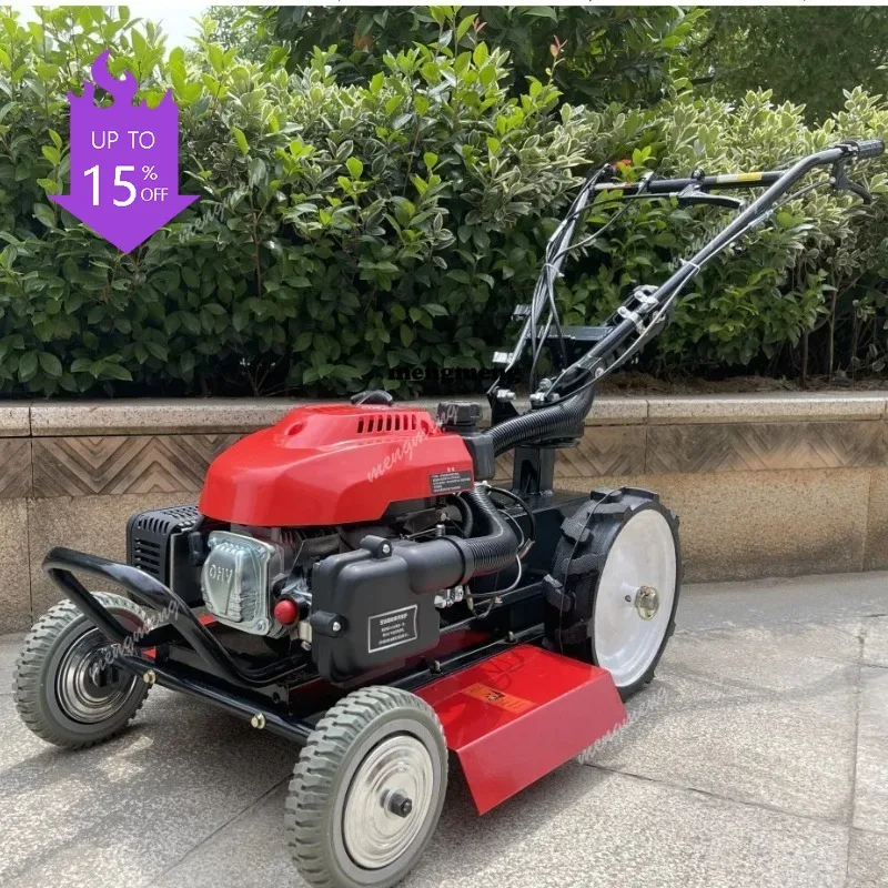 A61 New orchard mower, self-propelled small agricultural lawn mower, lawn shredder, hand push lawn to open up and grass