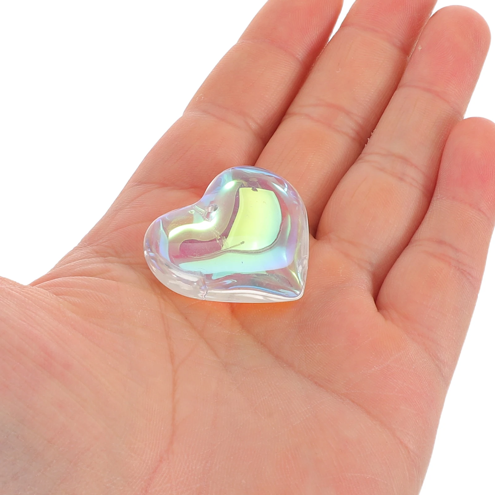 

16Pcs Heart Suncatcher Glass Hanging Pendant Heart-Shaped Decorative Ornament for Window Garden Wedding Party Christmas