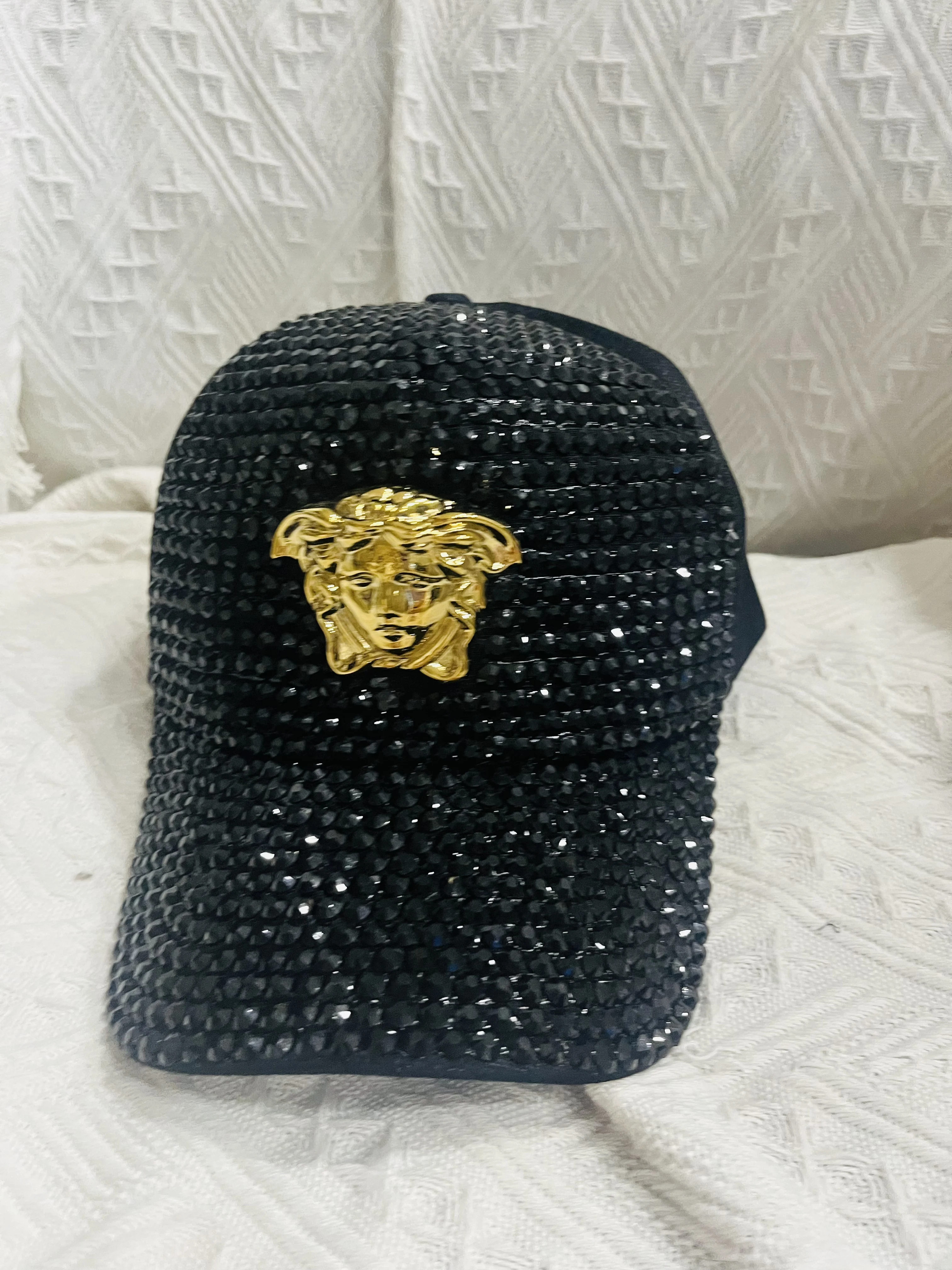 Cheap for factory stock Bling Bling  Sparking Luxury rhinestone made black baseball cap