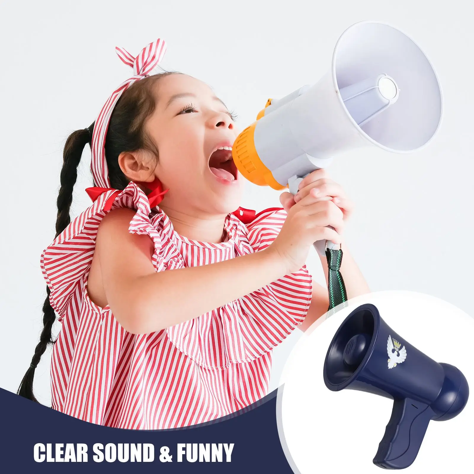 Riot Shield Kid Loudspeaker Toy Police Megaphone Microphone Funny Child Cosplay Officer Costume Speaker Toys Model Amplifier