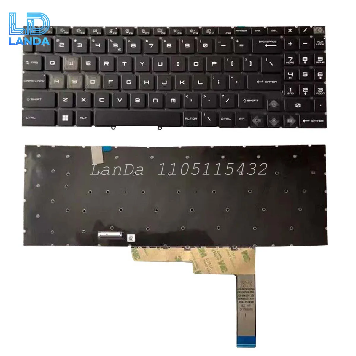 

Клавиатура ноутбука для MSI Raider GE78 HX 13V MS-17S1 GP68 GE68 US Intl RGB с подсветкой