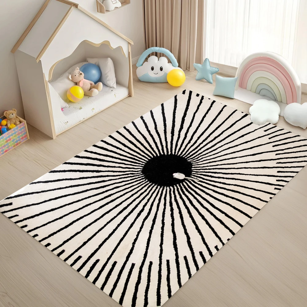 

Современный ковер с геометрическим узором, мягкий нескользящий легко чистящийся ковер для гостиной, дома, спальни, отпуска, домашнего декора для фотостудии