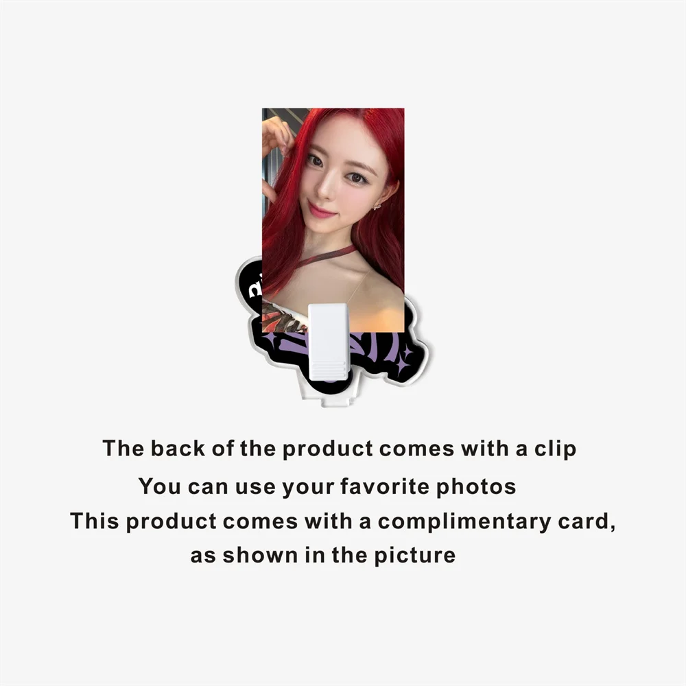 Kpop ITZY Acrylic Plaques Photo Clip Station Sign Small Cards Display Ornament High Quality INS Style Chaeyoung Yeji Fans Gifts