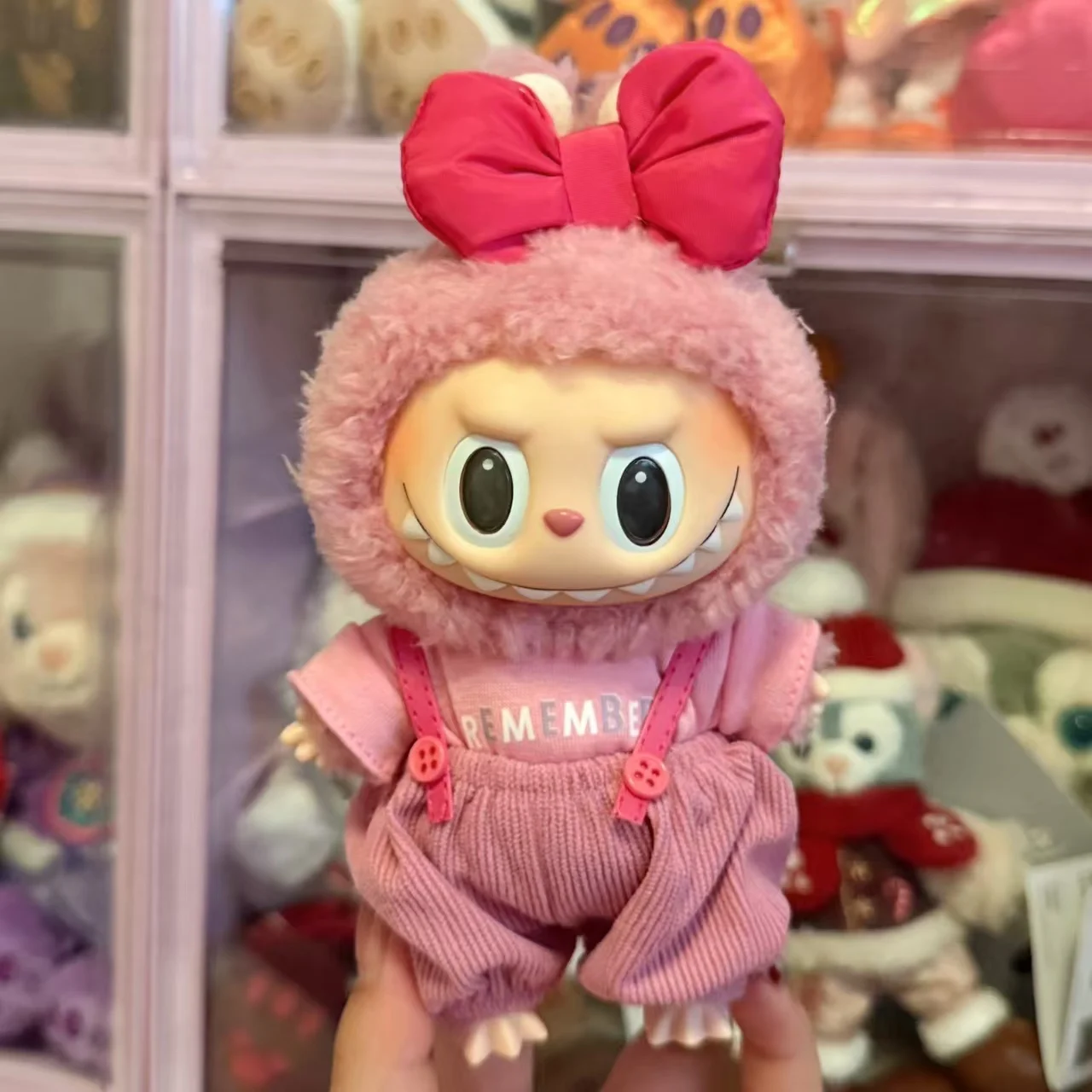 

Одежда для Labubu 17 см, плюшевая кукла, милая одежда Macaron, детский подарок, одежда «сделай сам», аксессуары для волос V1 V2 V3, обувь