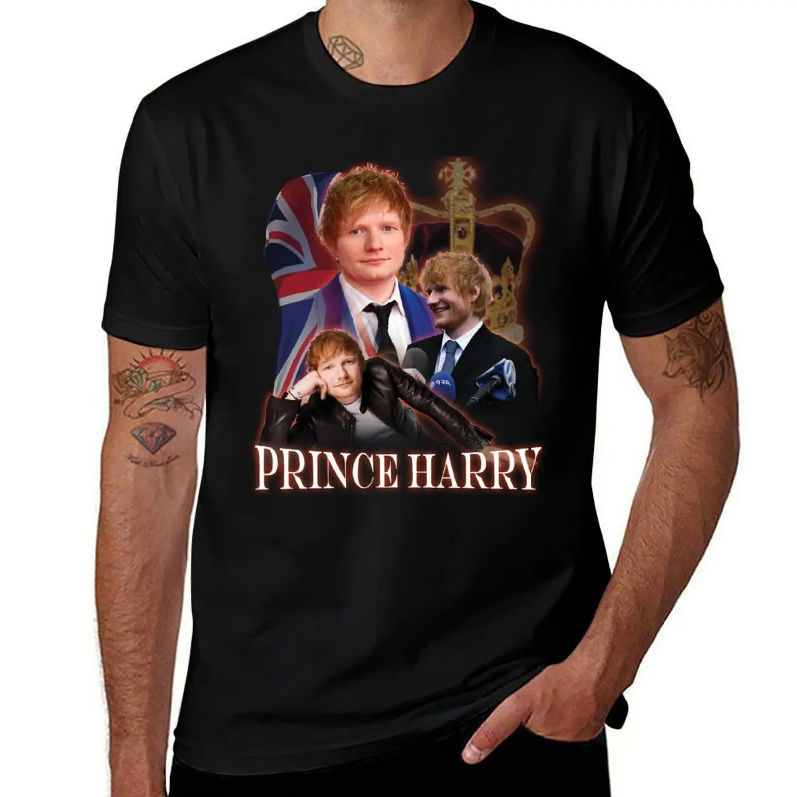 

for man shirts man Parody for Prince man 100 shirt t-shirt men plain percent black t T-Shirt cotton for t package cotton Harry