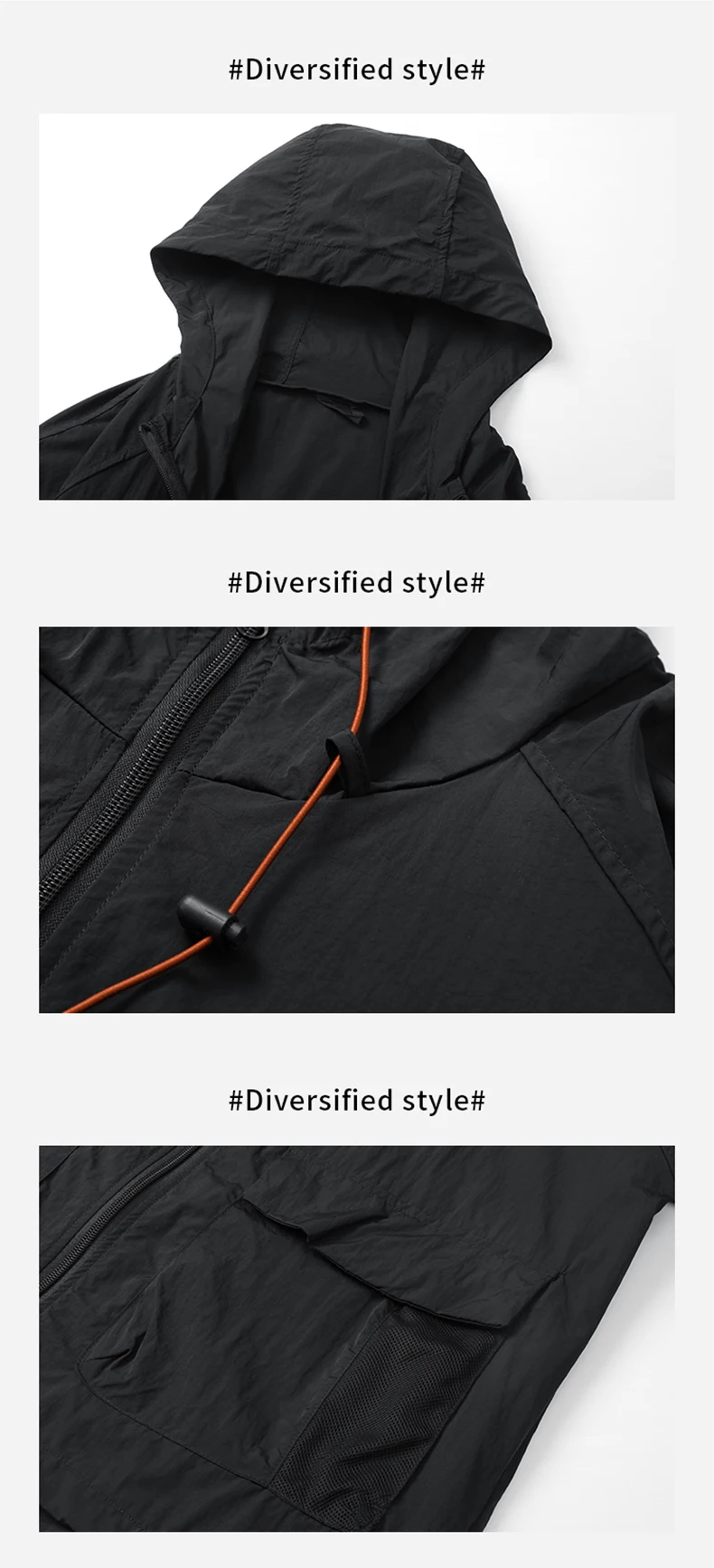 Intelligenter Anti-Hitze- und Kühlungsanzug mit großer Windkraft und Ventilator für Herren, Sonnenschutzkleidung für den Außenbereich – Detail 19