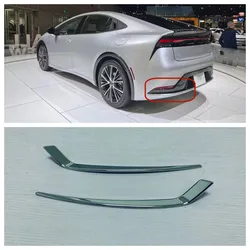 For Toyota Prius 60 Series 2023 2024 ABS Chrome Rear Bumper Fog Light Cover Foglight Lamp Trims Sticker Car Styling Accessories