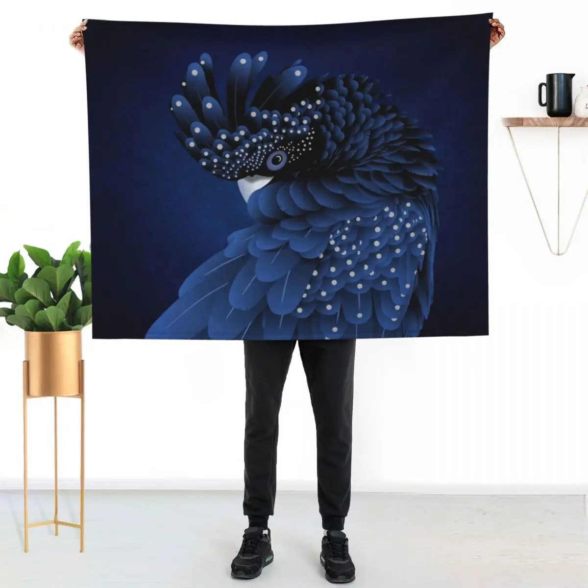 Australian Black Cockatoo Portrait Throw Blanket Giant Sofa Luxury Brand warm for winter Travel Cute Plaid Tourist Blankets