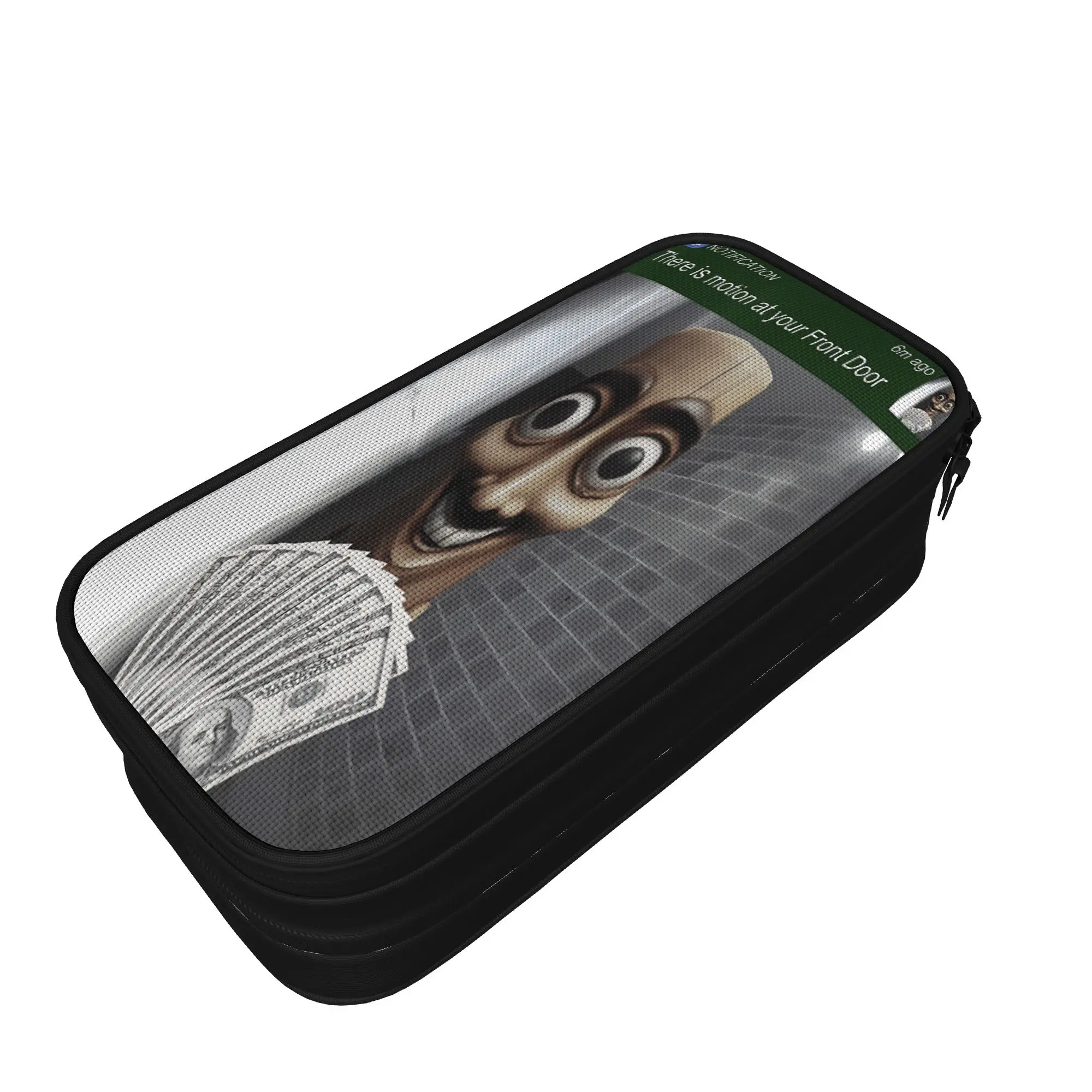 There is Motion at Your Front Door Tung Tung Tung sahur Meme Pencil Case Pencil Box Boy Canvas Vintage School Pencil Cases
