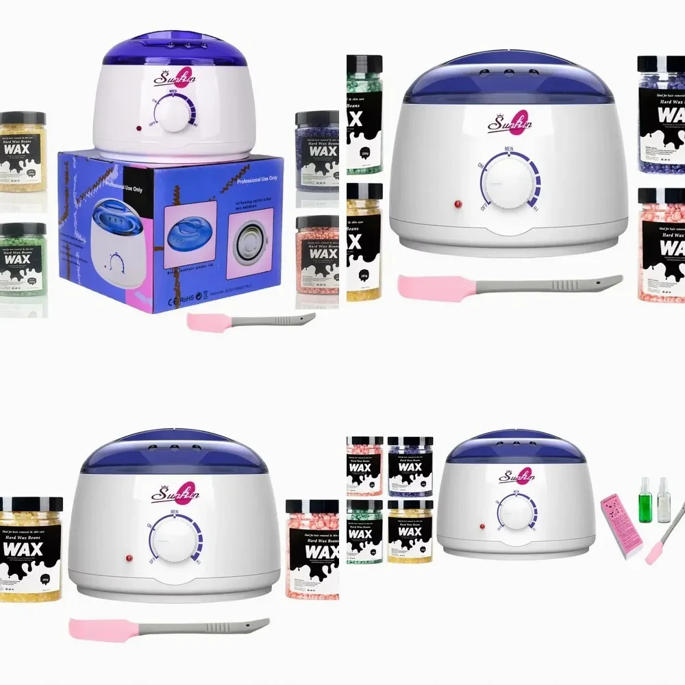 Customizable Waxing Kit with Warmer, Full Body Hair Removal for Sensitive Skin