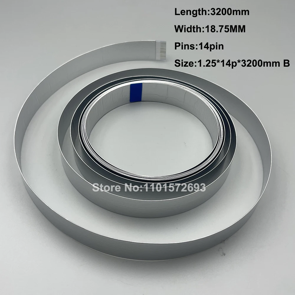 

2 шт. длинный Дата-кабель для струйного принтера 14 контактов 14P с щитком для титанового струйного принтера Titanjet основной Borad FFC плоские кабели длиной 3200 мм