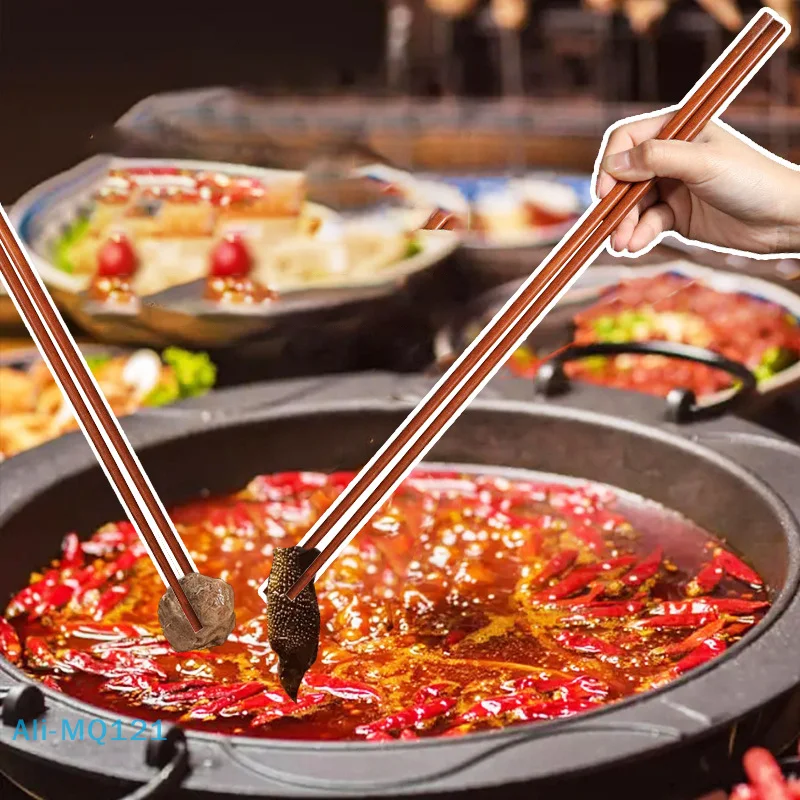 【M】Удлиненные деревянные палочки для еды, палочки для еды с лапшой, длинные палочки для еды с горячим горшком и рисовой лапшой длиной 32 см, 42 см, деревянные палочки для еды