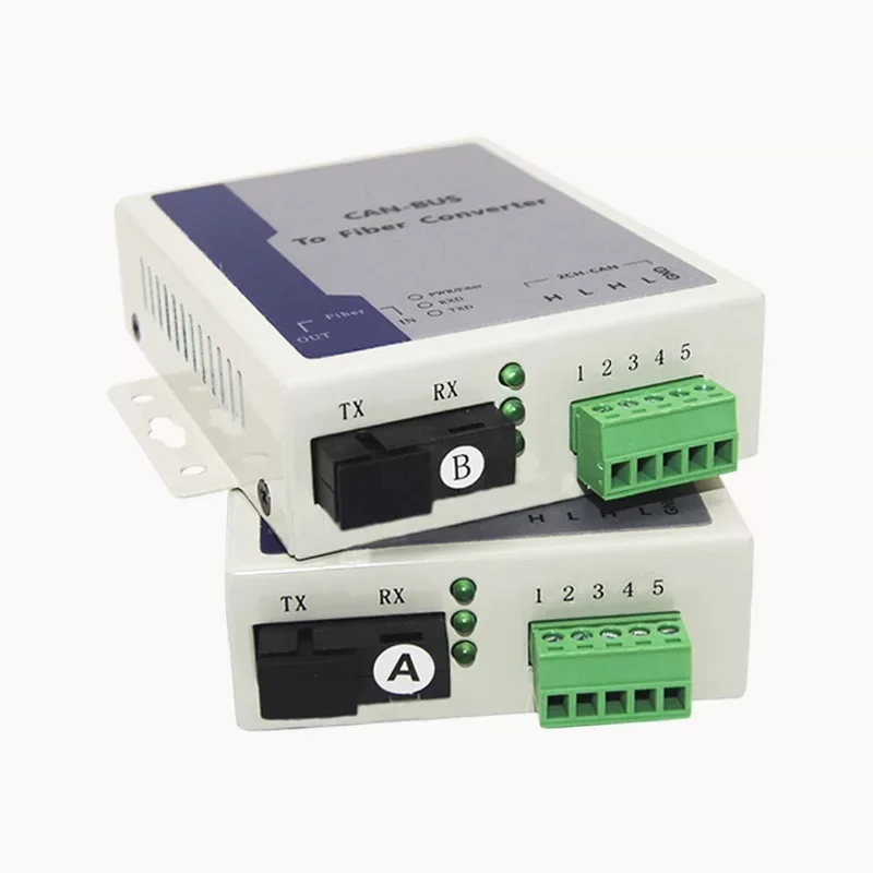 One Pair 1-channel 2-channel CAN-BUS to fiber optic transceiver/optical transceiver