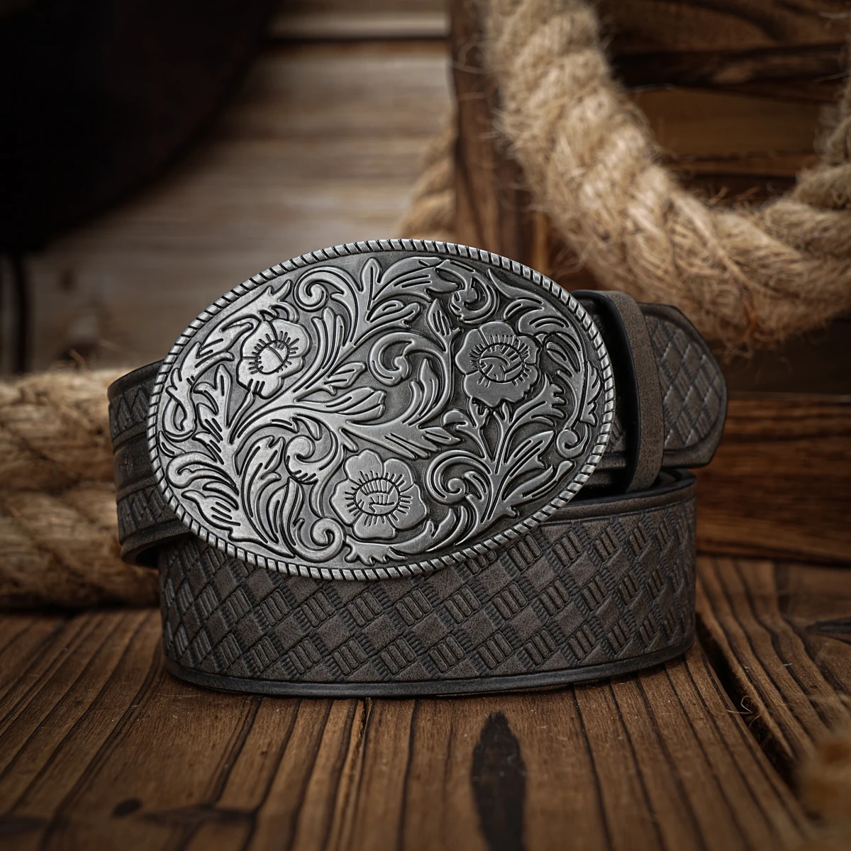 A Men\'s and Women\'s Casual Retro Belt Western Style! PU Leather Belt with Metal Buckle, Suitable for Daily Work Wear
