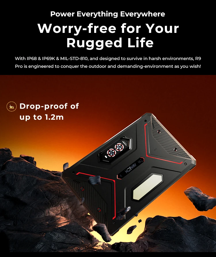 [Ship From Germany]HOTWAV R9 Pro Rugged Tablet 11'' FHD+ 2K Display 20080mAh Pad Android 14 6GB 256GB Camera Global 4G Tablet PC