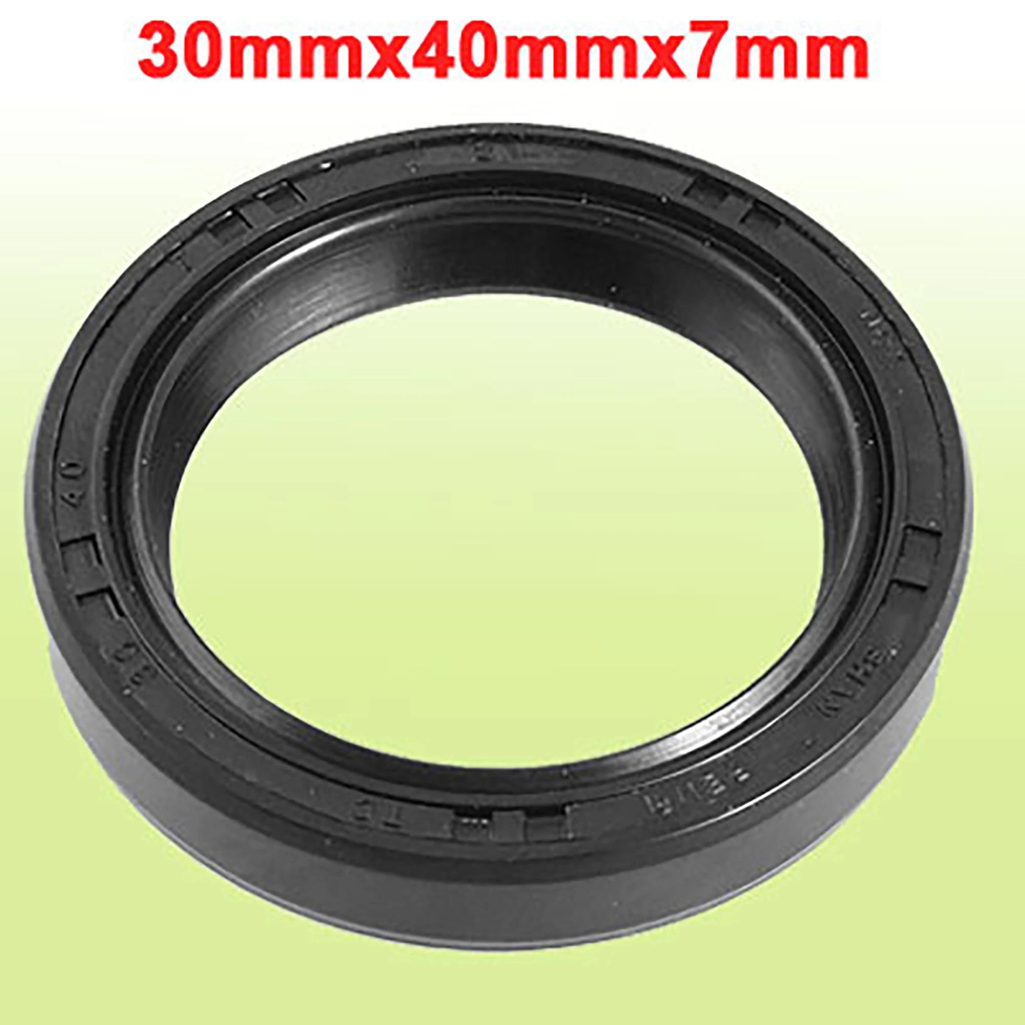 メトリック ロータリー シャフト オイル シール 17x40x7mm TC ダブル リップ ゴム、ブラック