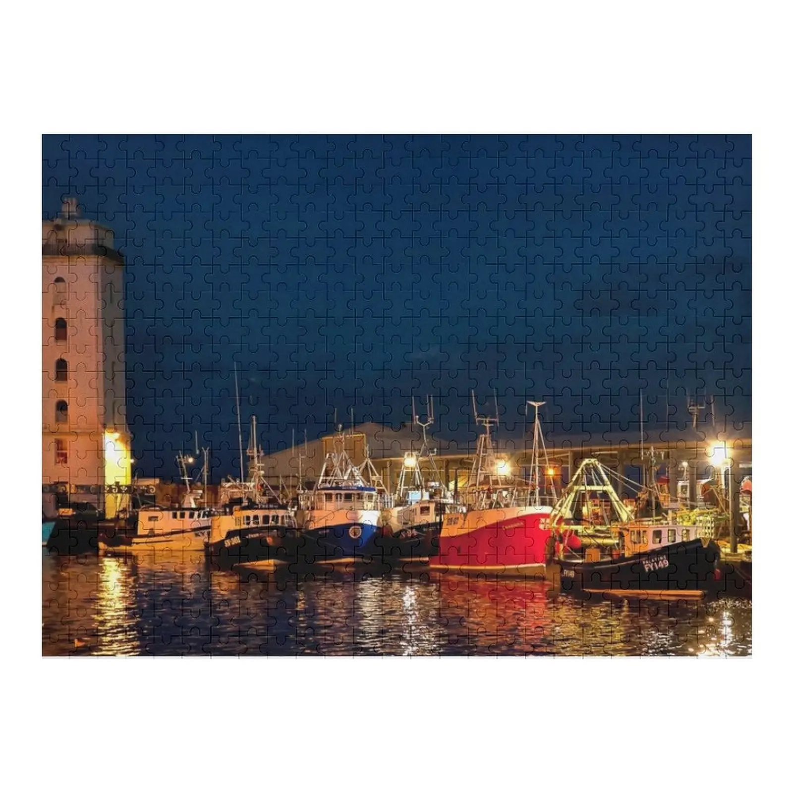 

North Shields Fish Quay at Night Jigsaw Puzzle Scale Motors Customized Gifts For Kids Puzzle