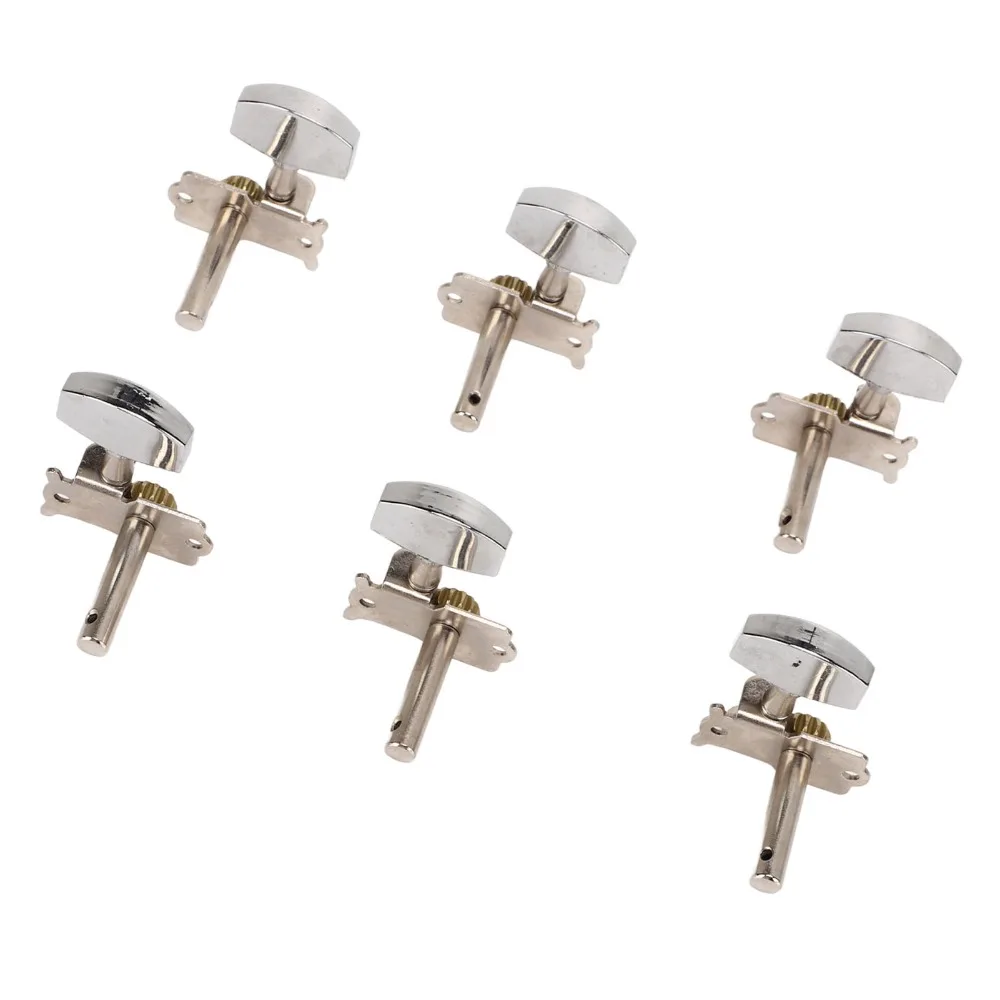 3L3R Configuration Guitar Tuning Pegs Lightweight Silver Open String Tuning Pegs Metal Guitar Tuner Pegs Kit For Guitarists