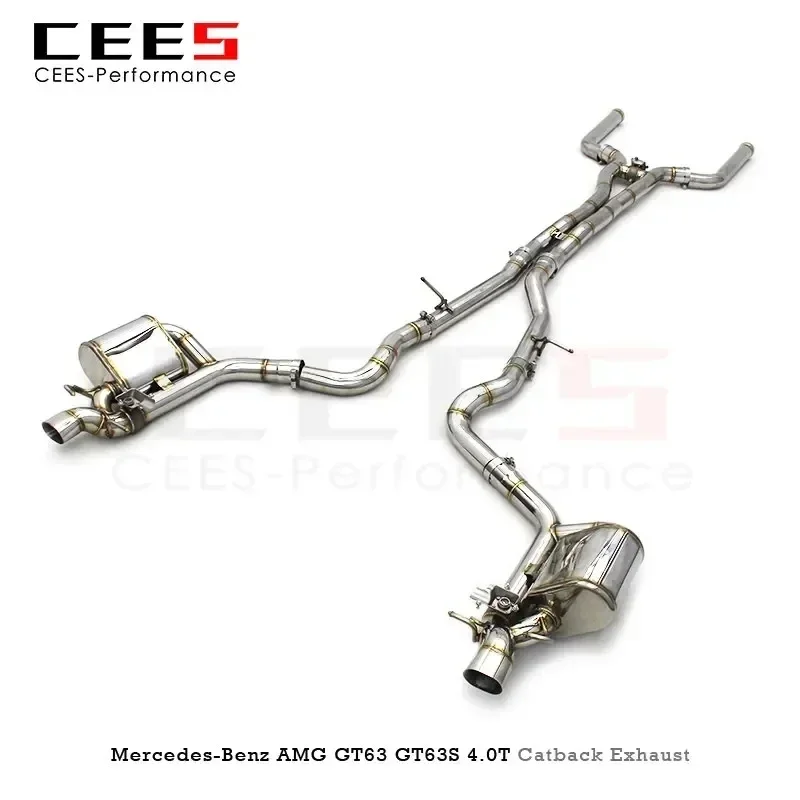 Cees Actualización de escape Catback con Valvetronic para Mercedes-Benz AMG GT63/GT63S 4.0T (2019-2023) SUS304/titanio tubo de escape