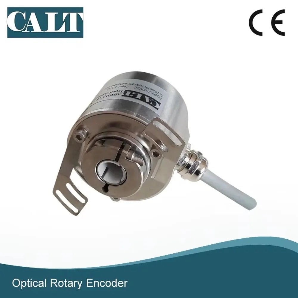 60mm Modbus Absolute Encoder 14 Bit Single Turn 10mm Blind Hollow Shaft Industrial CAS60H14E10RMB