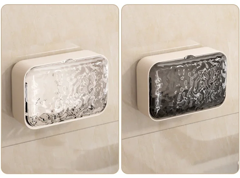 Bathroom Soap Holder Free-Punching Wall Mounted Soap Sponge Holder Organizer Double Drainage Soap Dish Bathroom Accessories