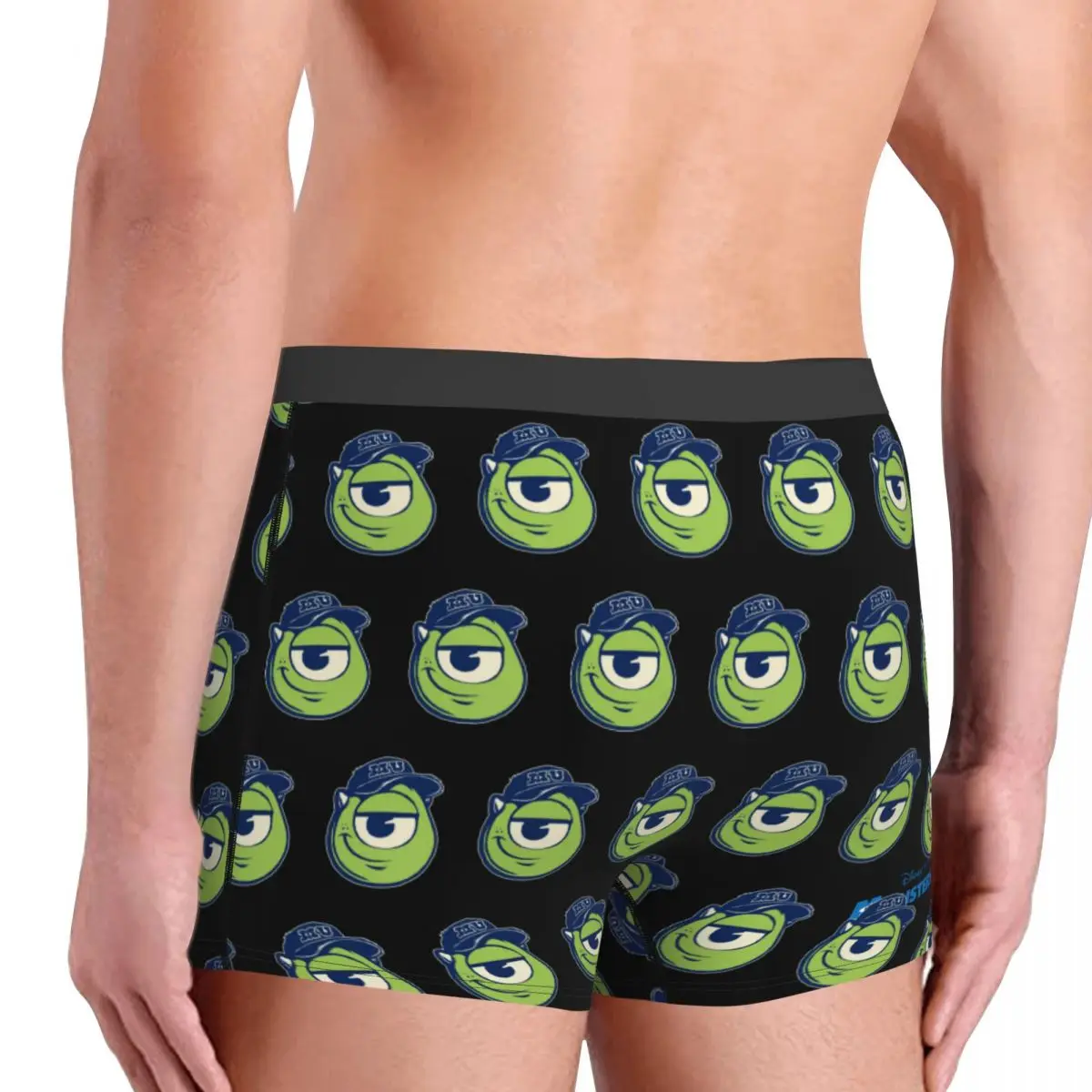 Homens Disney Monstros Universidade Boxer Cueca, Mike Oxeye, Sr. Cueca Q, Calcinha Respirável, Roupa Interior Confortável, Shorts