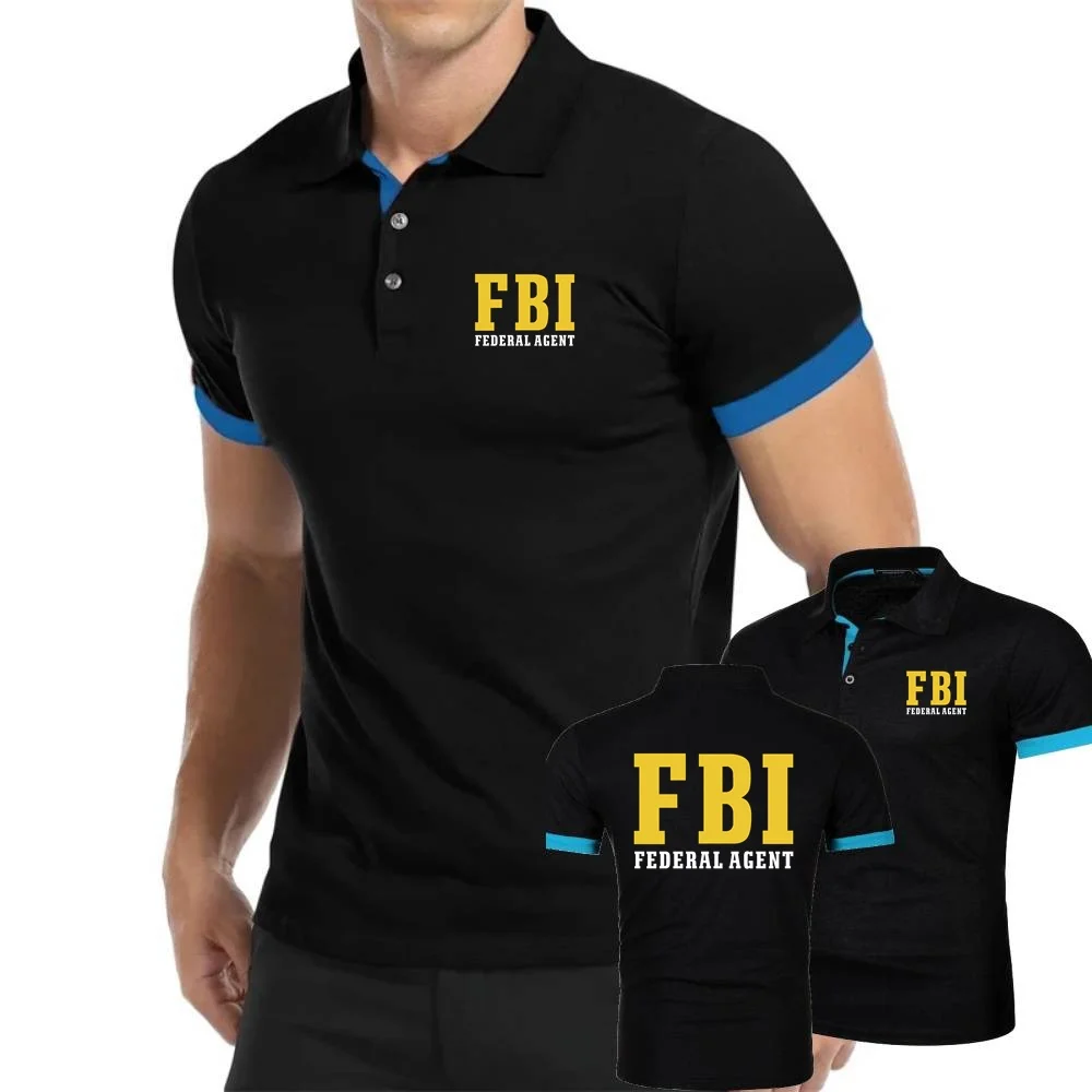 Новые мужские футболки-поло FBI Agent Secret Service Police CIA Staff, мужские рубашки поло с короткими рукавами, футболки с лацканами, размер S-8XL