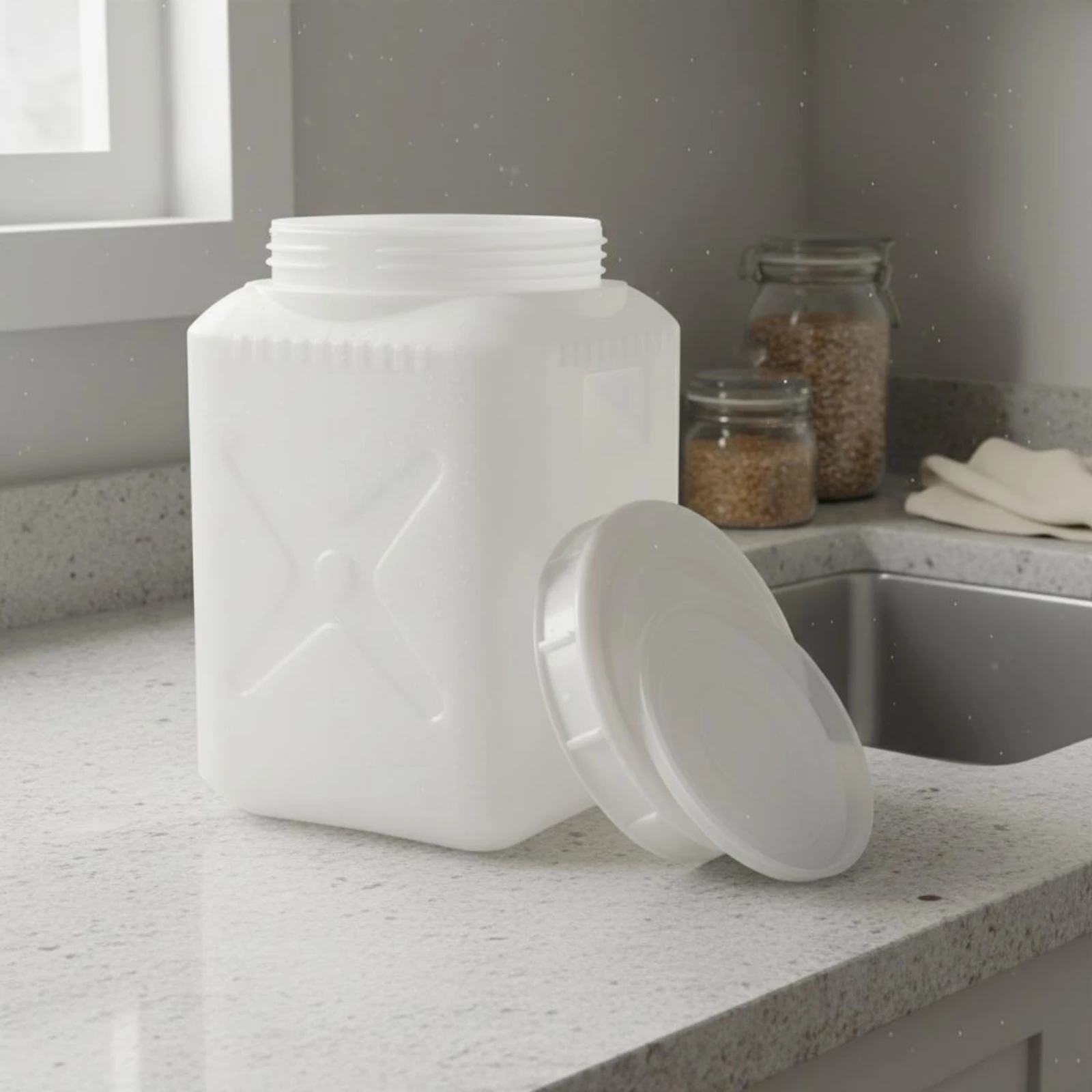 Fermentation Barrel with Lid Spill-Resistant Food-Safe Storage Drum Food-Safe Water Pail Hermetically Sealed Closure Sturdy Duty view 5